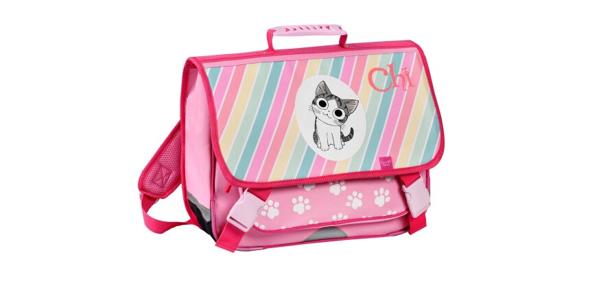 Quo Vadis - Cartable scolaire - Chi - Arc en ciel - 38x30x14 cm Toile (polyester) - 3 compartiment(s) - Avec bretelles et poignée