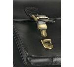 Quo Vadis - Sacoche cartable - Rangers - Noir - 38x28,5x5 cm Cuir pleine fleur de buffle - 3 compartiment(s)