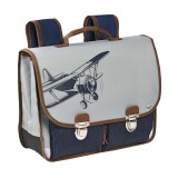 Quo Vadis - Cartable scolaire - Louise & Arthur - Multicolore - 38x30x14 cm - Toile (polyester) - 2 compartiment(s) - Avec bretelles et poignée