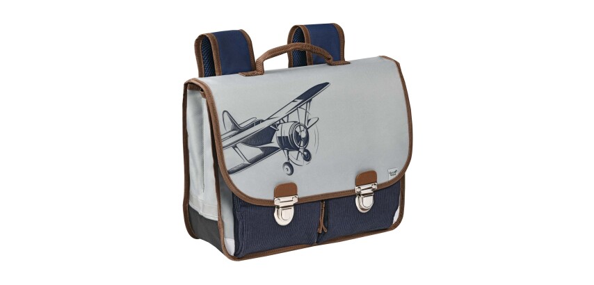 Quo Vadis - Cartable scolaire - Louise & Arthur - petit explorateur - 38x30x14 cm Toile (polyester) - 2 compartiment(s) - Avec bretelles et poignée