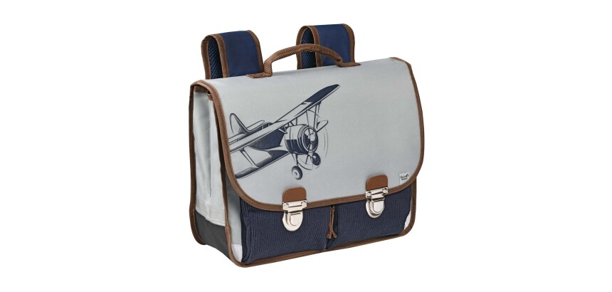 Quo Vadis - Cartable scolaire - Louise & Arthur - petit explorateur - 38x30x14 cm Toile (polyester) - 2 compartiment(s) - Avec bretelles et poignée