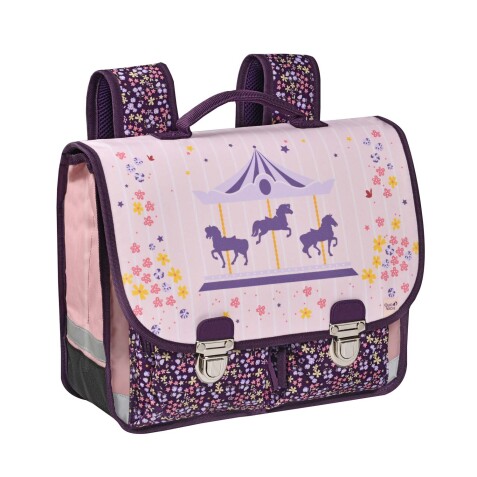 Quo Vadis - Cartable scolaire - Louise & Arthur - Multicolore - 38x30x14 cm - Toile (polyester) - 2 compartiment(s) - Avec bretelles et poignée