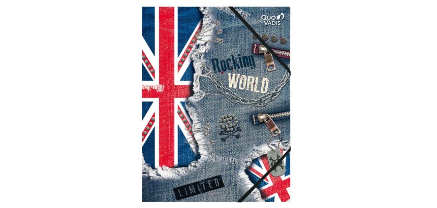 Quo Vadis - Chemise 3 rabats élastique - Cities - Drapeaux - 24x32 cm