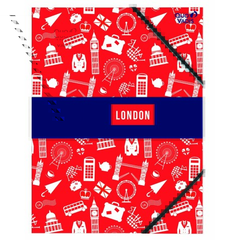 Quo Vadis - Chemise 3 rabats élastique - Cities - Blanc - 24x32 cm - par 10