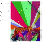 Quo Vadis - Chemise 3 rabats élastique - Fantaisie - Blanc - 24x32 cm - par 10