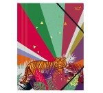 Quo Vadis - Chemise 3 rabats élastique - Jungle spirit - Arc en ciel - 24x32 cm