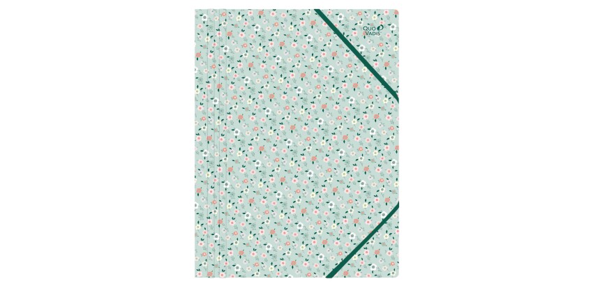 Quo Vadis - Chemise 3 rabats élastique - Daisy - Vert - 24x32 cm