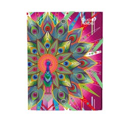 Quo Vadis - Chemise 3 rabats élastique - Catalina Estrada - Paon - 12x16 cm