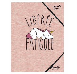 Quo Vadis - Chemise 3 rabats élastique - Shaman - Rose - 12x16 cm