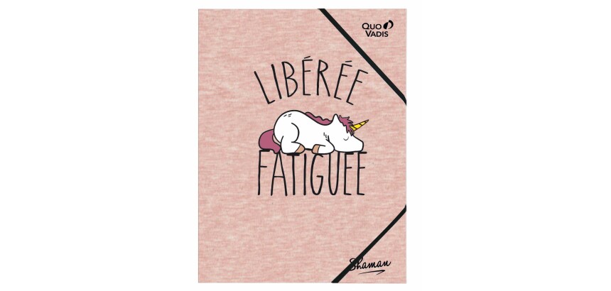 Quo Vadis - Chemise 3 rabats élastique - Shaman - Rose - 12x16 cm