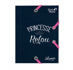 Quo Vadis - Chemise 3 rabats élastique - Shaman - Princesse relou - 12x16 cm