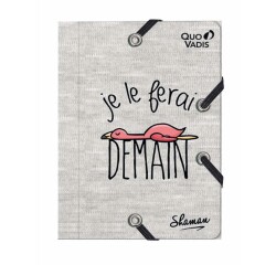 Quo Vadis - Chemise 3 rabats élastique - Shaman - Je le ferai demain - 12x16 cm