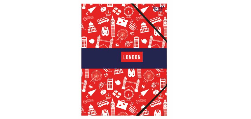 Quo Vadis - Chemise 3 rabats élastique - Cities - Life - 24x32 cm