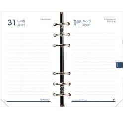 Quo Vadis - Recharge Organiseur - 2026-2027 - Timer 17 - Journalier - Français - 12 mois de août à juillet - 10x17 cm