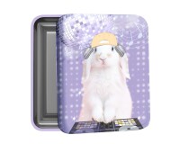 Quo Vadis - Boîte métal - Mes potes à pattes mignons - Lapin - 8x10x2,5 cm Métal