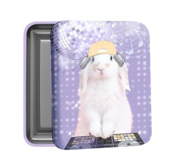 Quo Vadis - Boîte métal - Mes potes à pattes mignons - Lapin - 8x10x2,5 cm Métal