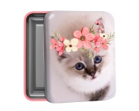 Quo Vadis - Boîte métal - Mes potes à pattes mignons - Chat - 8x10x2,5 cm Métal