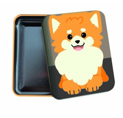 Quo Vadis - Boîte métal - Kawaii - Chien - 8x10x2,5 cm Métal