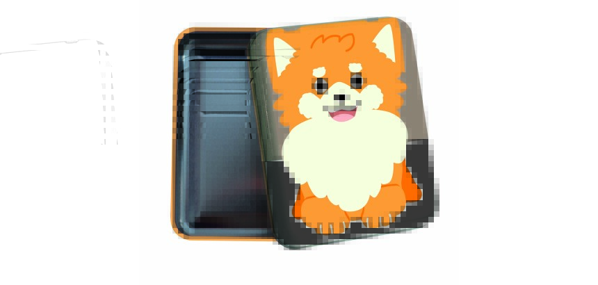 Quo Vadis - Boîte métal - Kawaii - Chien - 8x10x2,5 cm Métal