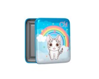 Quo Vadis - Boîte métal - Chi - arc en ciel multi chat - 8x10x2,5 cm Métal