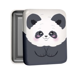 Quo Vadis - Boîte métal - Kawaii - Panda - 8x10x2,5 cm Métal