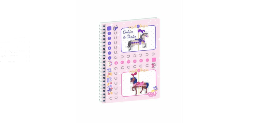 Quo Vadis - Cahier de textes - Spiralé - Français - Louise & Arthur - carrousel - Journalier - 15x21 cm