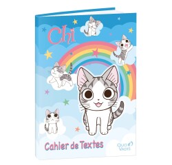 Quo Vadis - Cahier de textes - Français - Chi - arc en ciel multi chat - Journalier - 15x21 cm