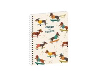 Quo Vadis - Cahier de textes - Spiralé - Français - Animascot - Chien - Journalier - 15x21 cm