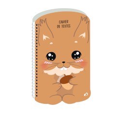 Quo Vadis - Cahier de textes - Spiralé - Français - Kawaii - Ecureuil - Journalier - 15x21 cm