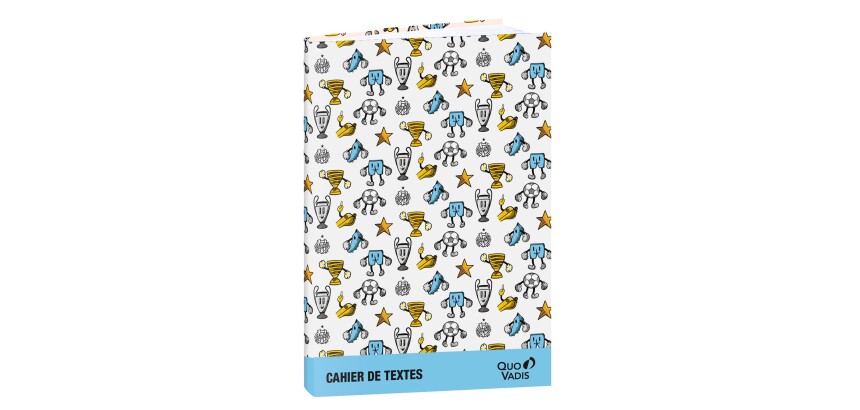 Quo Vadis - Cahier de textes - Français - Olympique de Marseille - Ballon - Journalier - 15x21 cm