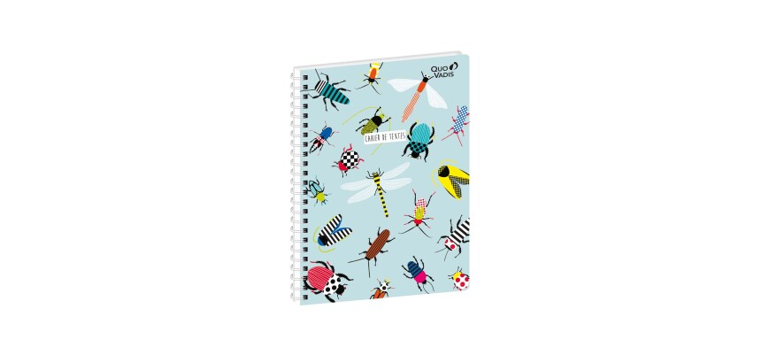 Quo Vadis - Cahier de textes - Spiralé - Français - Animascot - Petite bête - Journalier - 15x21 cm