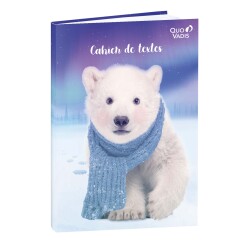 Quo Vadis - Cahier de textes - Français - Mes potes à pattes mignons - Ourson boreal - Journalier - 15x21 cm