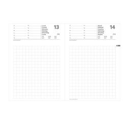 Agenda Journalier Maor Quo Vadis Recharge - Multilingue - 12 mois de Janv/Déc - 8,5x13 cm