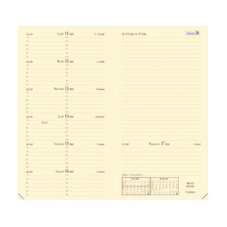 Quo Vadis - Recharge Agenda - 2026 - Italnote Prestige - Semainier Horizontal - Français - 14 mois de décembre à janvier - 8,8x17 cm