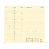 Quo Vadis - Recharge Agenda - 2027 - Italnote Prestige - Semainier Horizontal - Français - 14 mois de décembre à janvier - 8,8x17 cm Papier Clairefontaine ivoire
