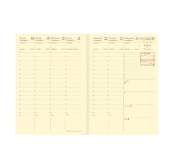 Quo Vadis - Recharge Agenda - 2027 - Affaires Prestige - Semainier Planning - Français - 14 mois de décembre à janvier - 10x15 cm Papier Clairefontaine ivoire -