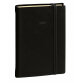 Agenda Semainier Affaires Prestige Quo Vadis - Multilingue - Silk - 13 mois de Déc/Déc - 10x15 cm avec élastique- Noir