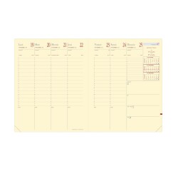 Quo Vadis - Recharge Agenda - 2027 - Président Prestige - Semainier Planning - Français - 14 mois de décembre à janvier - 21x27 cm Papier Clairefontaine ivoire -