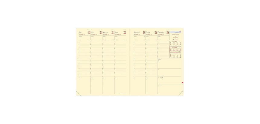 Quo Vadis - Recharge Agenda - 2027 - Président Prestige - Semainier Planning - Français - 14 mois de décembre à janvier - 21x27 cm Papier Clairefontaine ivoire -