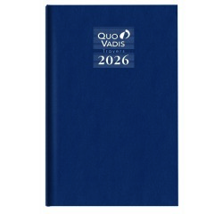 Quo Vadis - Agenda - 2026 - Travers - Journalier - Français - Korex - Bleu - 12 mois de janv à déc. - 13x21 cm