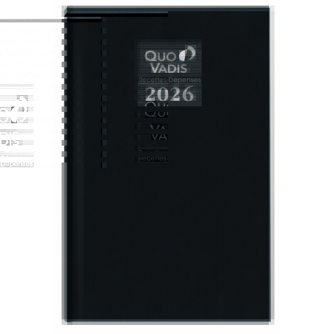 Quo Vadis - Agenda - 2026 - Recettes/Dépenses - Journalier - Français - Vanolin - Noir - 12 mois de janv à déc. - 13x21 cm