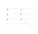 Quo Vadis - Recharge Agenda année scolaire - 2025-2026 - Texthebdo - Semainier Horizontal - Français - 12 mois de mi-août à mi-août - 16x24 cm