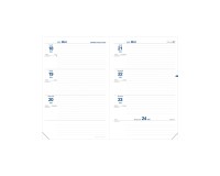 Quo Vadis - Recharge Agenda année scolaire - 2026-2027 - Texthebdo - Semainier Horizontal - Français - 12 mois de mi-août à mi-août - 16x24 cm