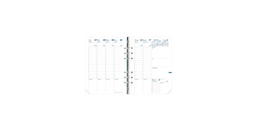Quo Vadis - Recharge Organiseur - 2025-2026 - Timer 21 Planing - Semainier Planning - Français - 16 mois de septembre à décembre - 15x21 cm