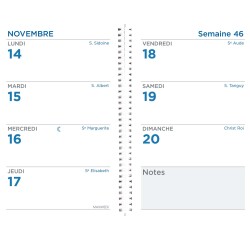 Quo Vadis - Recharge Agenda - Spiralé - 2027 - Maxiweek 1015 S - Semainier Horizontal - Français - 13 mois de décembre à décembre - 10x15 cm
