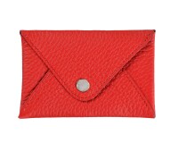 Quo Vadis - Porte-cartes de visite - Camargue - Rouge - 10x6,5 cm Cuir pleine fleur de taurillon