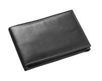Quo Vadis - Porte-carte papillon - Silky - Noir - 14x8 cm Cuir pleine fleur de vachette