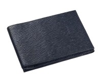 Quo Vadis - Porte-carte papillon - Eaton - Bleu marine - 14x8 cm Cuir pleine fleur de vachette