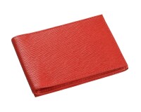 Quo Vadis - Porte-carte papillon - Eaton - Rouge - 14x8 cm Cuir pleine fleur de vachette