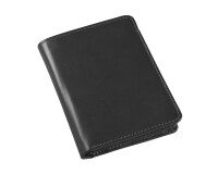 Quo Vadis - Portefeuille - Silky - Noir - 12x8,5x1,2 cm - Cuir pleine fleur de vachette